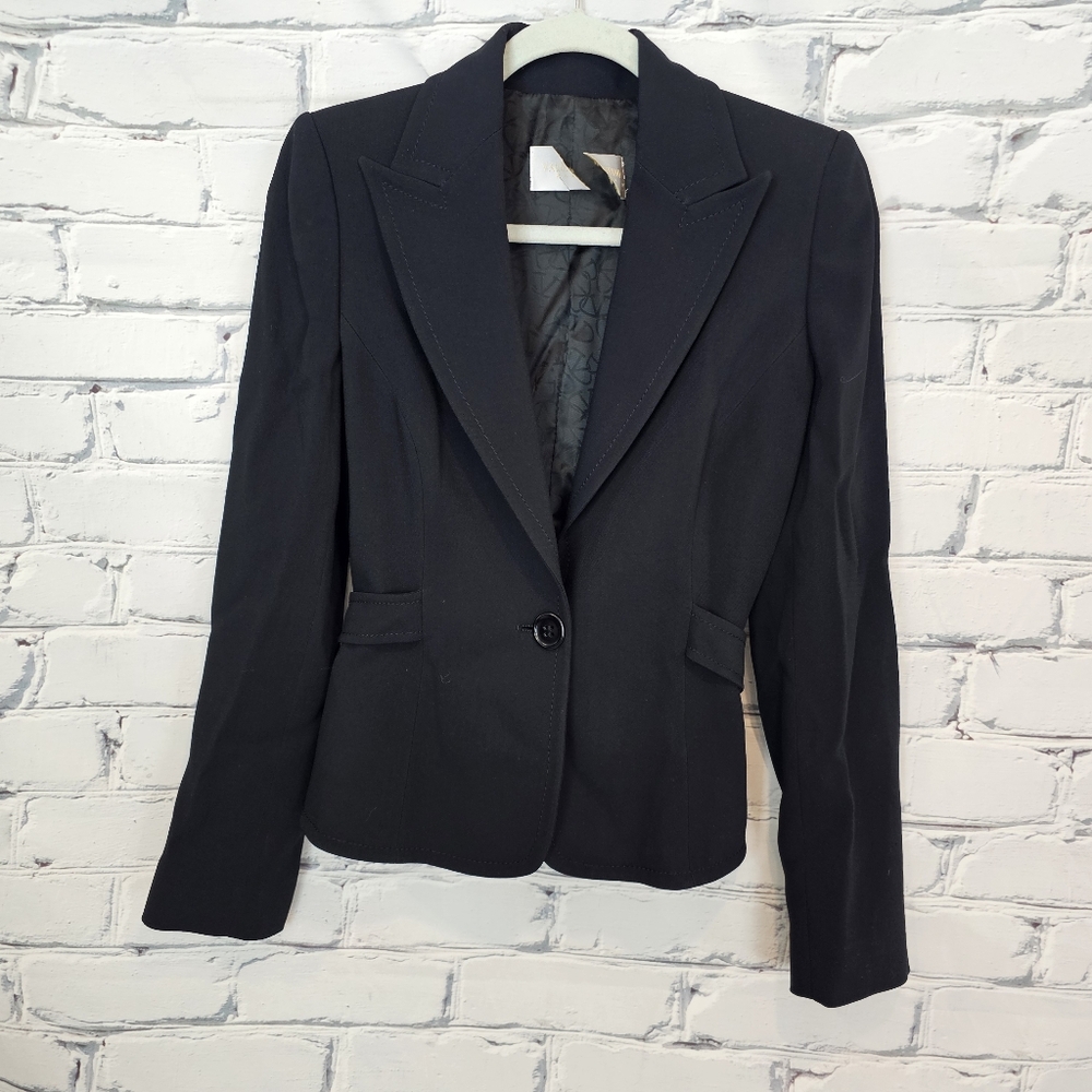 Valentino Black Pleat Waist Blazer